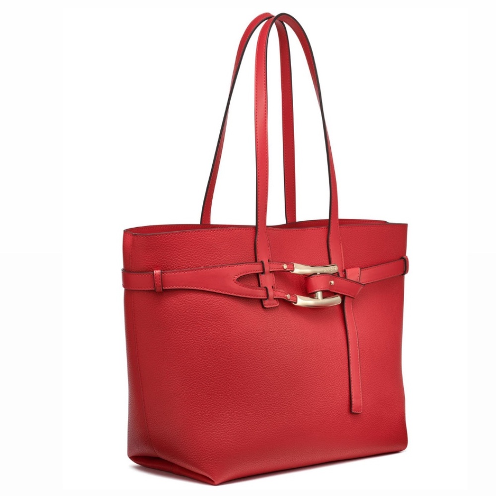 Brand New Halston 100% ManMade Tasha Tote Bag Crafted Premium Leather